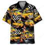 Drag Racing Yellow Taxi Car Hawaiian Shirt