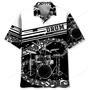 Drum Black & White Hawaiian Shirt