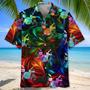 drum colorful hawaiian shirt