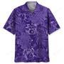 Drum Purple Tropical Hawaiian Shirt