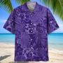 Drum Purple Tropical Hawaiian Shirt