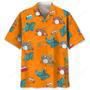 Drum Tropical Orange Hawaiian Shirt