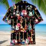 Electric Guitar Flower Hawaiian Shirt