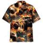 Fire Monster Truck Car Hawaiian Shirt