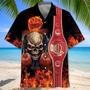 Fire Skull Boxing Hawaiian Shirt