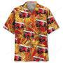 Fire Truck Tropical Orange Hawaiian Shirt