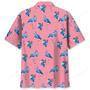 Flamingo Blue Pink Hawaiian Shirt