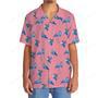 Flamingo Blue Pink Hawaiian Shirt