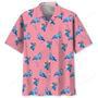 Flamingo Blue Pink Hawaiian Shirt