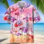 Flamingo Purple Beach Hawaiian Shirt