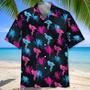 Flamingo Retro Neon Hawaiian Shirt