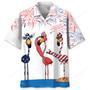 Flamingo Usa Funny Hawaiian Shirt