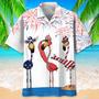 Flamingo Usa Funny Hawaiian Shirt