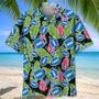 Football Blue Tropical Hawaiian Shirt