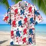 Funny Bigfoot USA Hawaiian Shirt