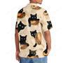 Funny Black Cat Hiding With Taco Hawaiian Shirt