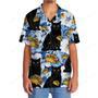 Funny Black Cat Taco Blue Hawaiian Shirt