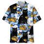 Funny Black Cat Taco Blue Hawaiian Shirt