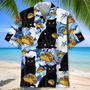 Funny Black Cat Taco Blue Hawaiian Shirt