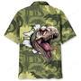 Funny Dinosaur Surfing Hawaiian Shirt