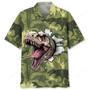 Funny Dinosaur Surfing Hawaiian Shirt