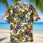 Funny Dirt Bike Racing Yellow Hawaiian Shirt