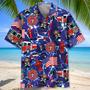 Funny Firefighter Blue Hawaiian Shirt