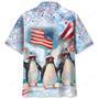 Funny Penguin Happy July Hawaiian Shirt