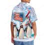 Funny Penguin Happy July Hawaiian Shirt