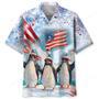 Funny Penguin Happy July Hawaiian Shirt