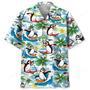 Funny Penguin Surfing Hawaiian Shirt