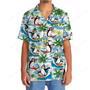 Funny Penguin Surfing Hawaiian Shirt