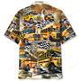 Funny School Bus Drag Racing Hawaiian Shirt