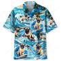 Funny Surfing Pug Hawaiian Shirt