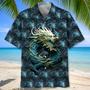 Green Leaves Chinese Dragon Hawaiian Shirt