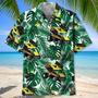 Green Tropical Sprint Car Racing Hawaiian Shirt