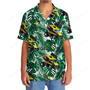 Green Tropical Sprint Car Racing Hawaiian Shirt