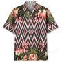 guitar flowers hawaiian shirt