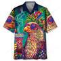 Hippie Bald Eagle Funny Art Hawaiian Shirt