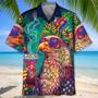 Hippie Bald Eagle Funny Art Hawaiian Shirt