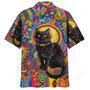 Hippie Black Cat Hawaiian Shirt