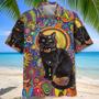 Hippie Black Cat Hawaiian Shirt