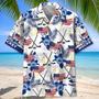 Hockey USA Theme Hawaiian Shirt