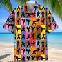 karate color hawaiian shirt