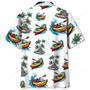 Kayaking Tropical Palm Tree Hawaiian Shirt