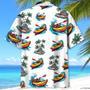 Kayaking Tropical Palm Tree Hawaiian Shirt