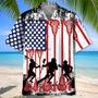 Lacrosse American Flag Hawaiian Shirt