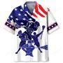 Lacrosse Blue Hawaiian Shirt