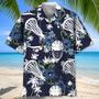 Lacrosse Blue Nature Hawaiian Shirt