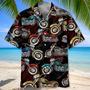 Motorcycle Black Hawaiian Shirt